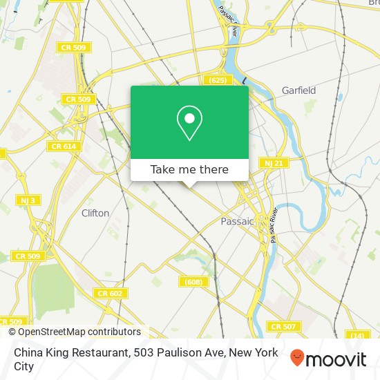 China King Restaurant, 503 Paulison Ave map