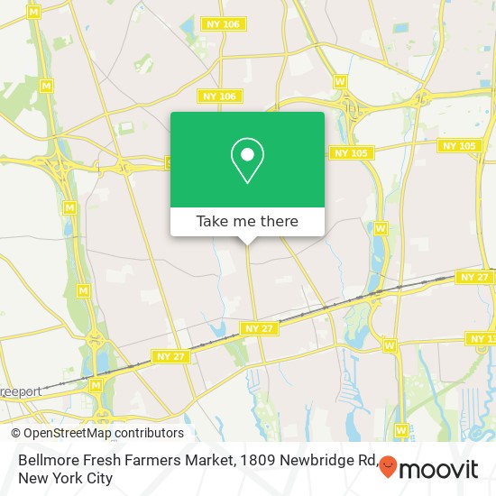 Mapa de Bellmore Fresh Farmers Market, 1809 Newbridge Rd