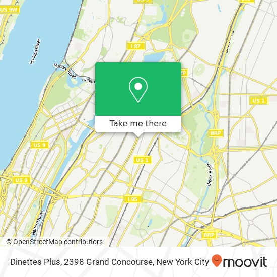 Mapa de Dinettes Plus, 2398 Grand Concourse