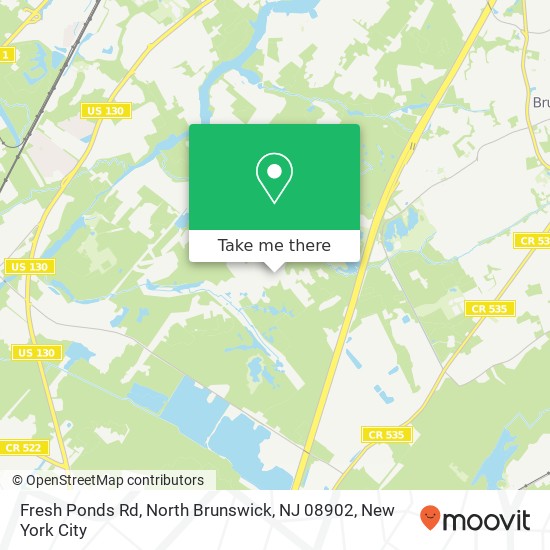 Mapa de Fresh Ponds Rd, North Brunswick, NJ 08902