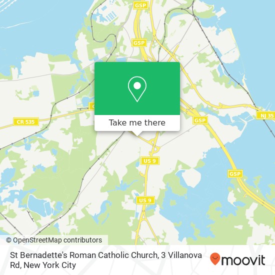 St Bernadette's Roman Catholic Church, 3 Villanova Rd map
