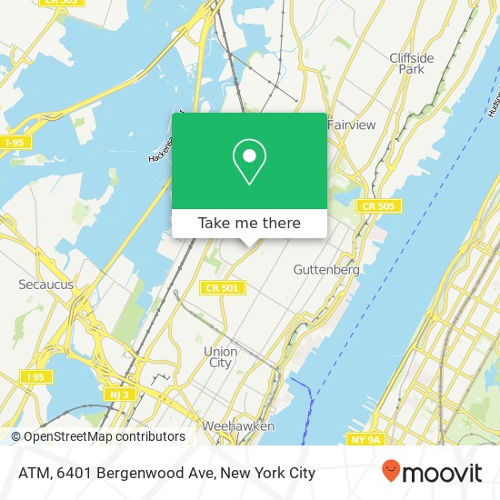 Mapa de ATM, 6401 Bergenwood Ave