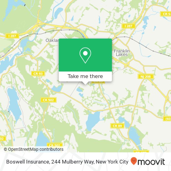 Mapa de Boswell Insurance, 244 Mulberry Way