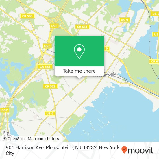 Mapa de 901 Harrison Ave, Pleasantville, NJ 08232