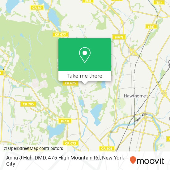 Mapa de Anna J Huh, DMD, 475 High Mountain Rd