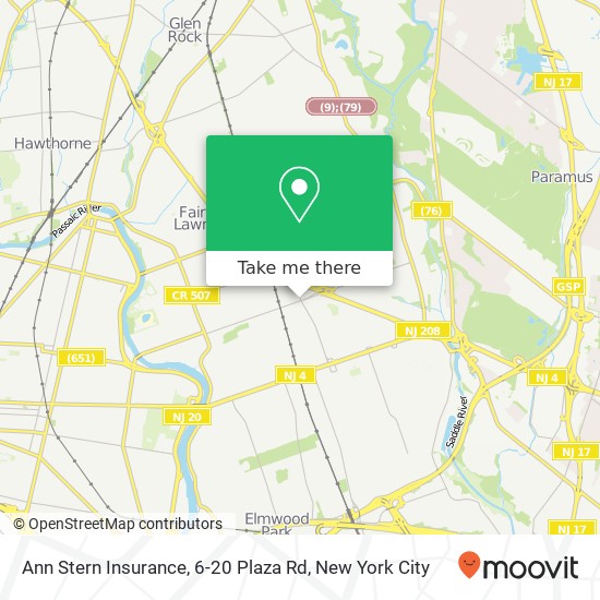 Mapa de Ann Stern Insurance, 6-20 Plaza Rd