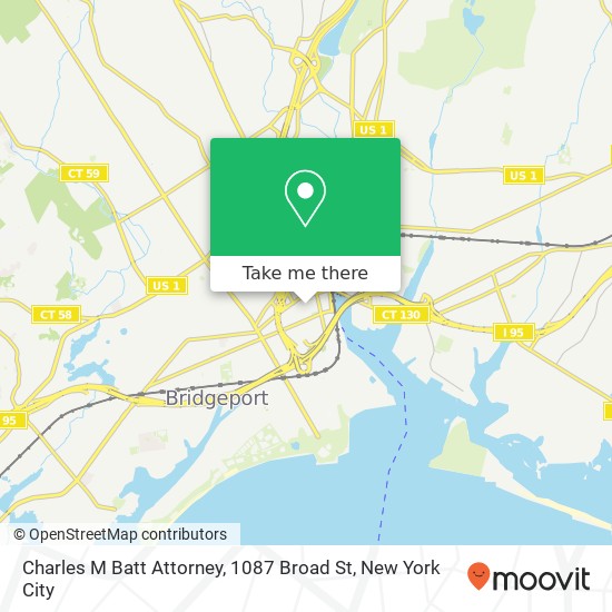 Mapa de Charles M Batt Attorney, 1087 Broad St