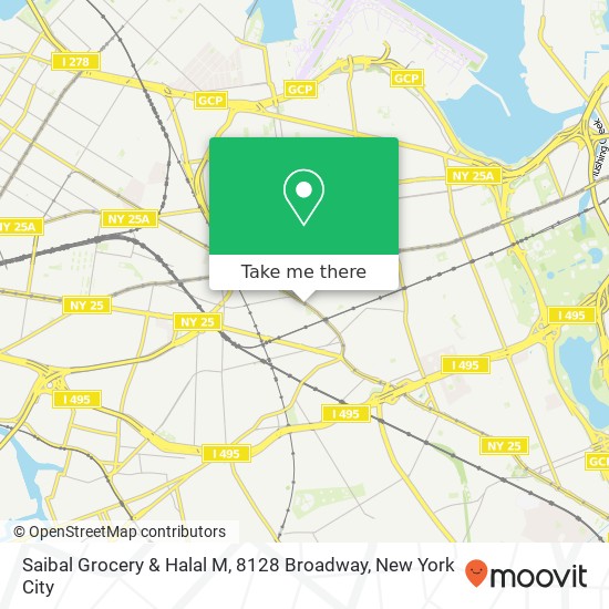 Mapa de Saibal Grocery & Halal M, 8128 Broadway