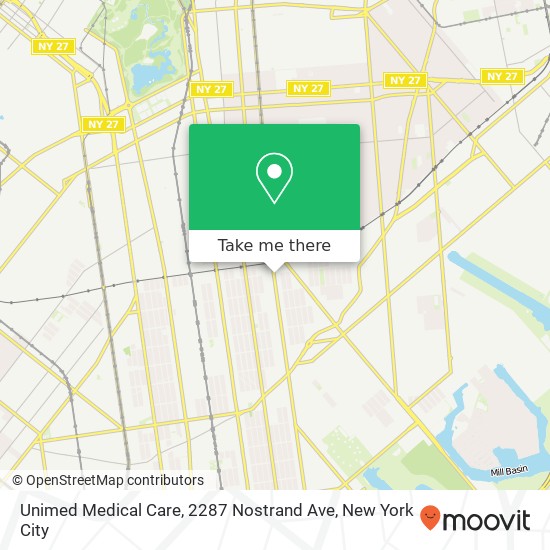 Mapa de Unimed Medical Care, 2287 Nostrand Ave