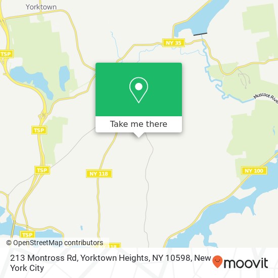 Mapa de 213 Montross Rd, Yorktown Heights, NY 10598