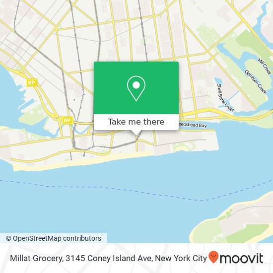 Mapa de Millat Grocery, 3145 Coney Island Ave