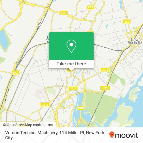 Mapa de Vernon Techinal Machinery, 114 Miller Pl