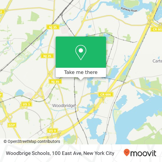 Mapa de Woodbrige Schools, 100 East Ave