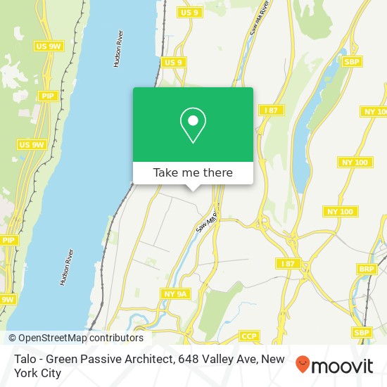 Mapa de Talo - Green Passive Architect, 648 Valley Ave