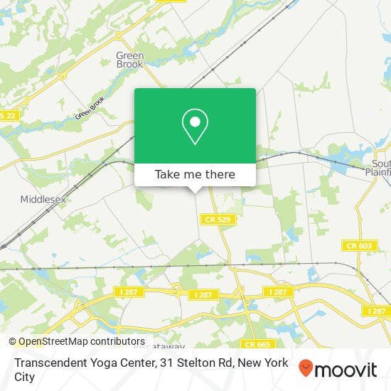 Mapa de Transcendent Yoga Center, 31 Stelton Rd