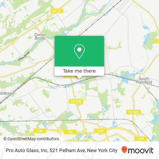 Mapa de Pro Auto Glass, Inc, 521 Pelham Ave