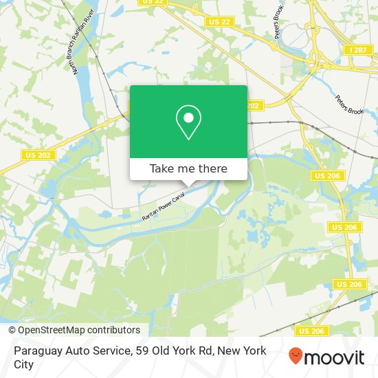 Mapa de Paraguay Auto Service, 59 Old York Rd