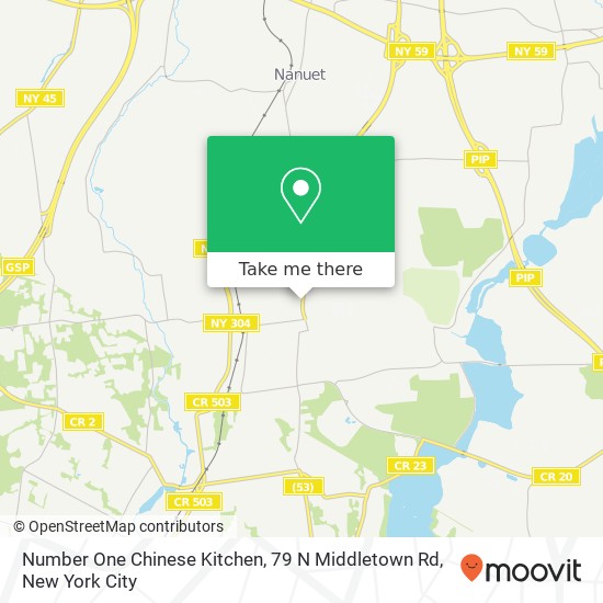 Mapa de Number One Chinese Kitchen, 79 N Middletown Rd
