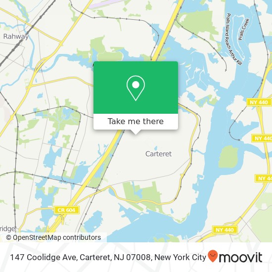 147 Coolidge Ave, Carteret, NJ 07008 map