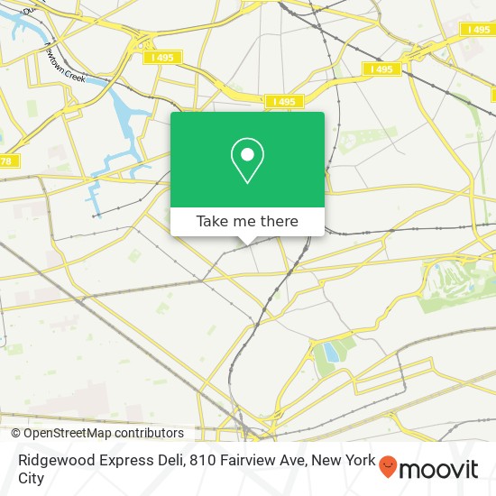 Mapa de Ridgewood Express Deli, 810 Fairview Ave