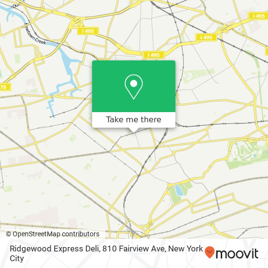 Ridgewood Express Deli, 810 Fairview Ave map