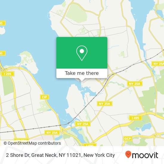 Mapa de 2 Shore Dr, Great Neck, NY 11021