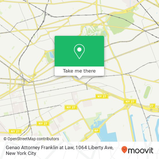 Mapa de Genao Attorney Franklin at Law, 1064 Liberty Ave