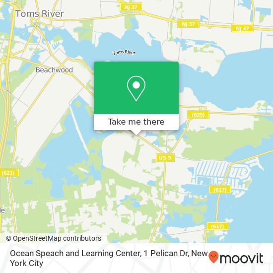 Mapa de Ocean Speach and Learning Center, 1 Pelican Dr