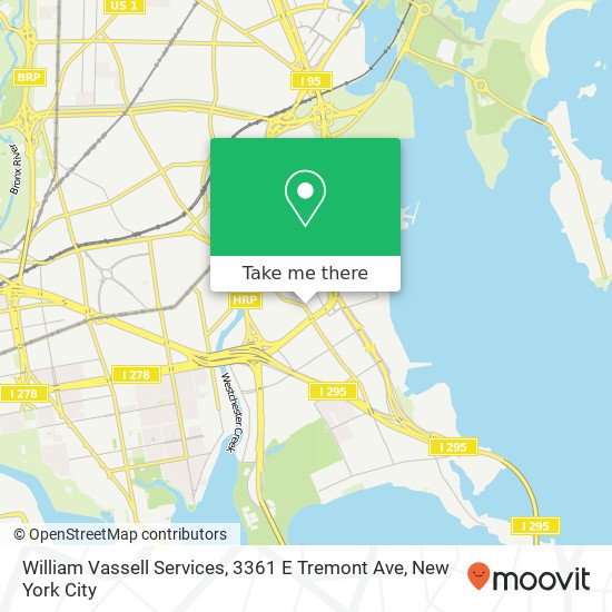 William Vassell Services, 3361 E Tremont Ave map