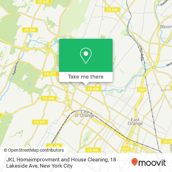 Mapa de JKL Homeimprovment and House Cleaning, 18 Lakeside Ave