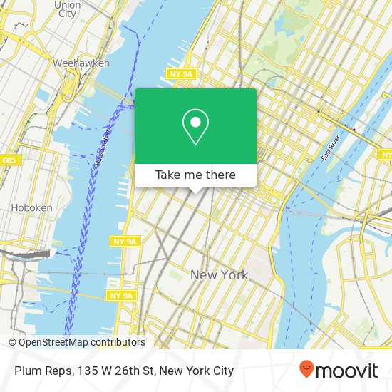 Mapa de Plum Reps, 135 W 26th St