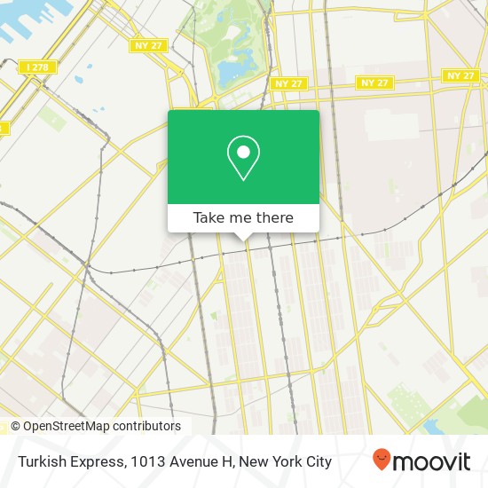Mapa de Turkish Express, 1013 Avenue H