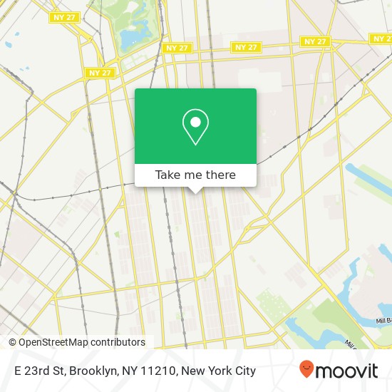 Mapa de E 23rd St, Brooklyn, NY 11210