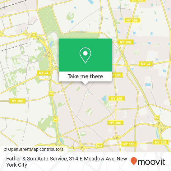 Mapa de Father & Son Auto Service, 314 E Meadow Ave