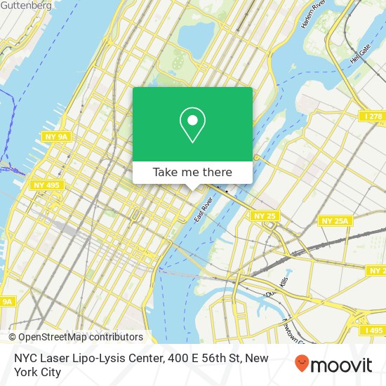 NYC Laser Lipo-Lysis Center, 400 E 56th St map