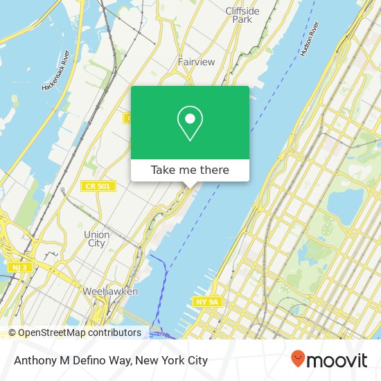 Anthony M Defino Way, West New York (MONITOR), NJ 07093 map