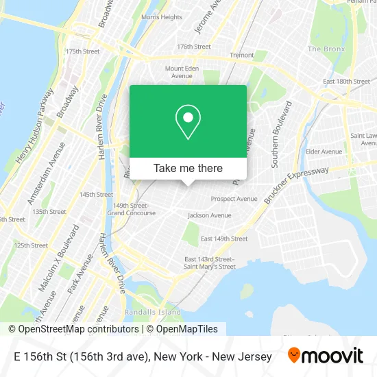 Mapa de E 156th St (156th 3rd ave)