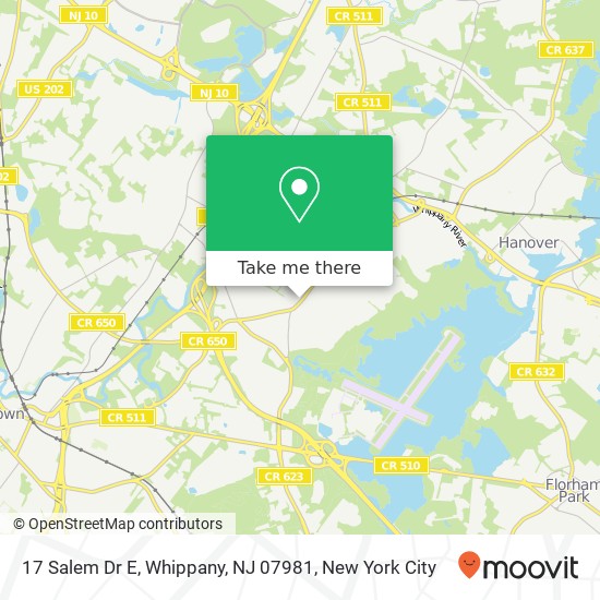 17 Salem Dr E, Whippany, NJ 07981 map