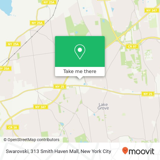 Mapa de Swarovski, 313 Smith Haven Mall