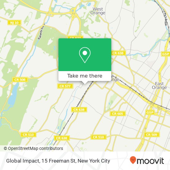Mapa de Global Impact, 15 Freeman St
