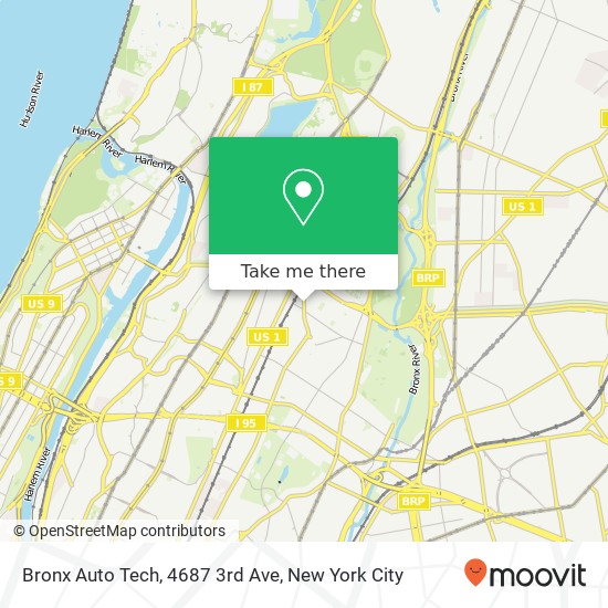 Mapa de Bronx Auto Tech, 4687 3rd Ave