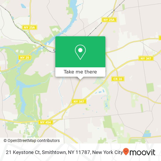 Mapa de 21 Keystone Ct, Smithtown, NY 11787