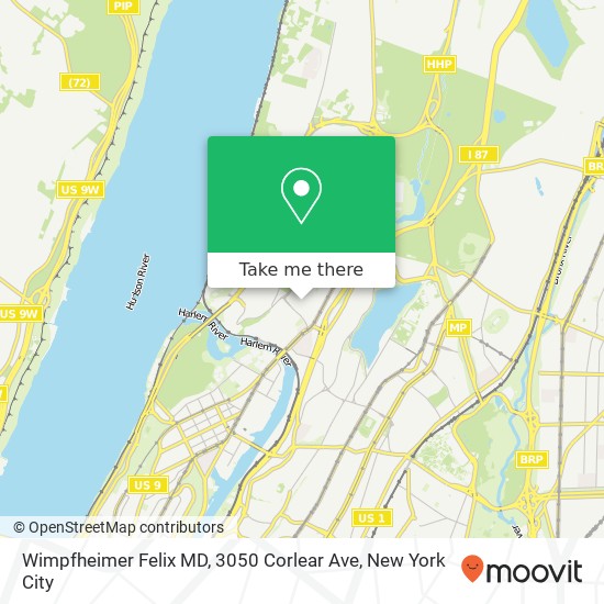 Wimpfheimer Felix MD, 3050 Corlear Ave map