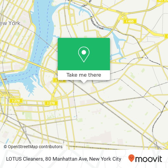 LOTUS Cleaners, 80 Manhattan Ave map