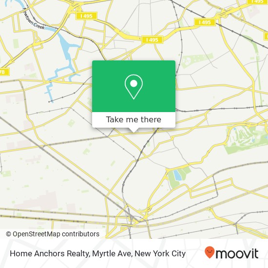 Mapa de Home Anchors Realty, Myrtle Ave