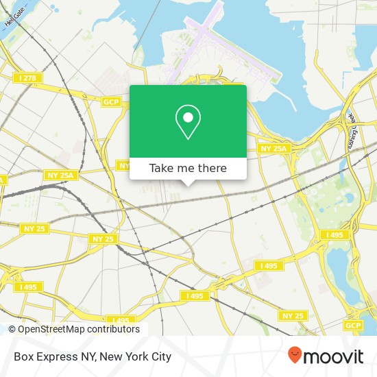 Box Express NY map