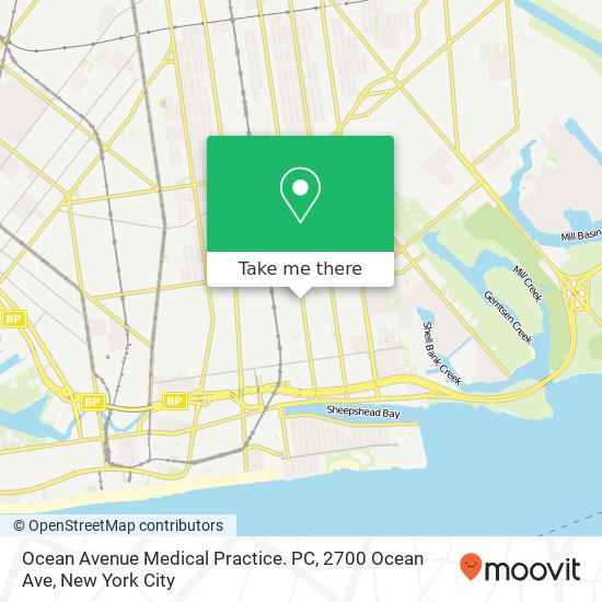 Ocean Avenue Medical Practice. PC, 2700 Ocean Ave map