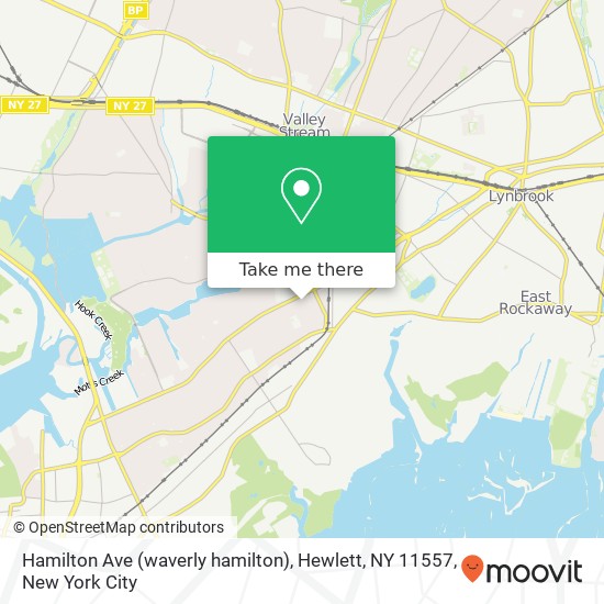 Mapa de Hamilton Ave (waverly hamilton), Hewlett, NY 11557