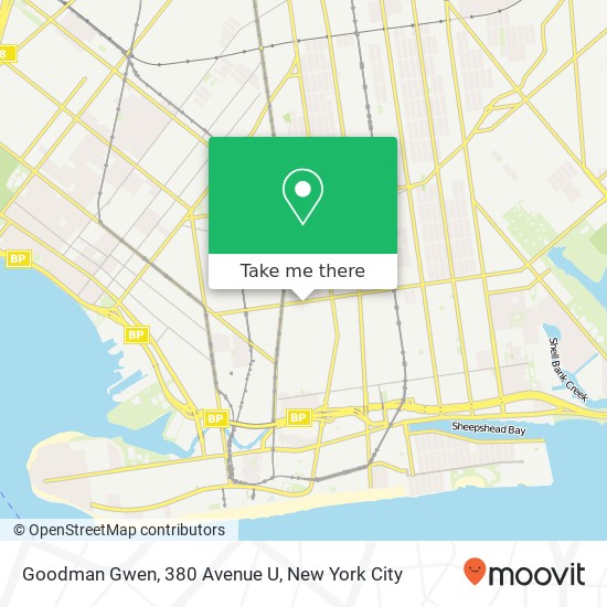 Goodman Gwen, 380 Avenue U map