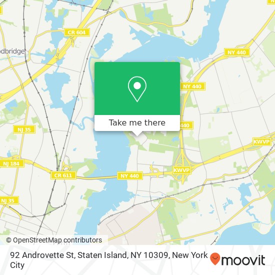 Mapa de 92 Androvette St, Staten Island, NY 10309